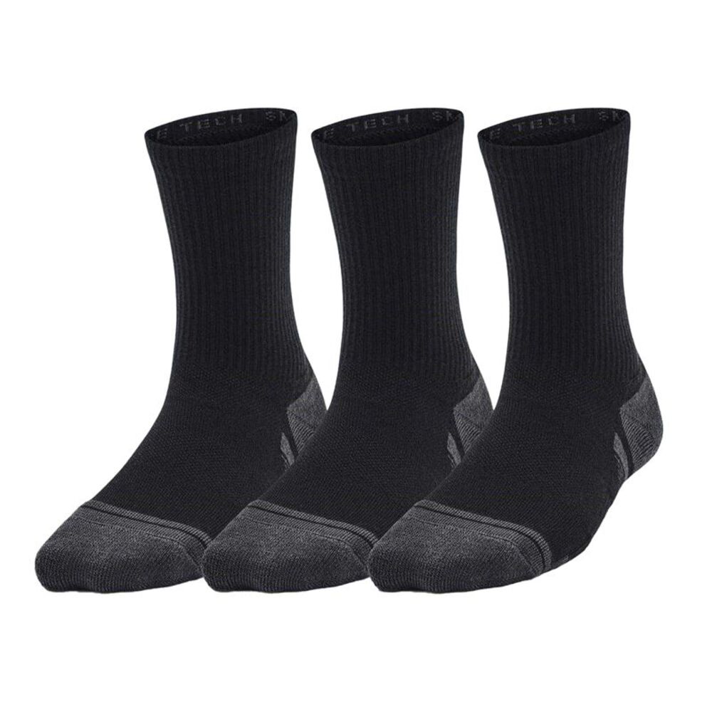 Under Armour Unisex Adult Logo Crew Socks (Pack of 3) / Black